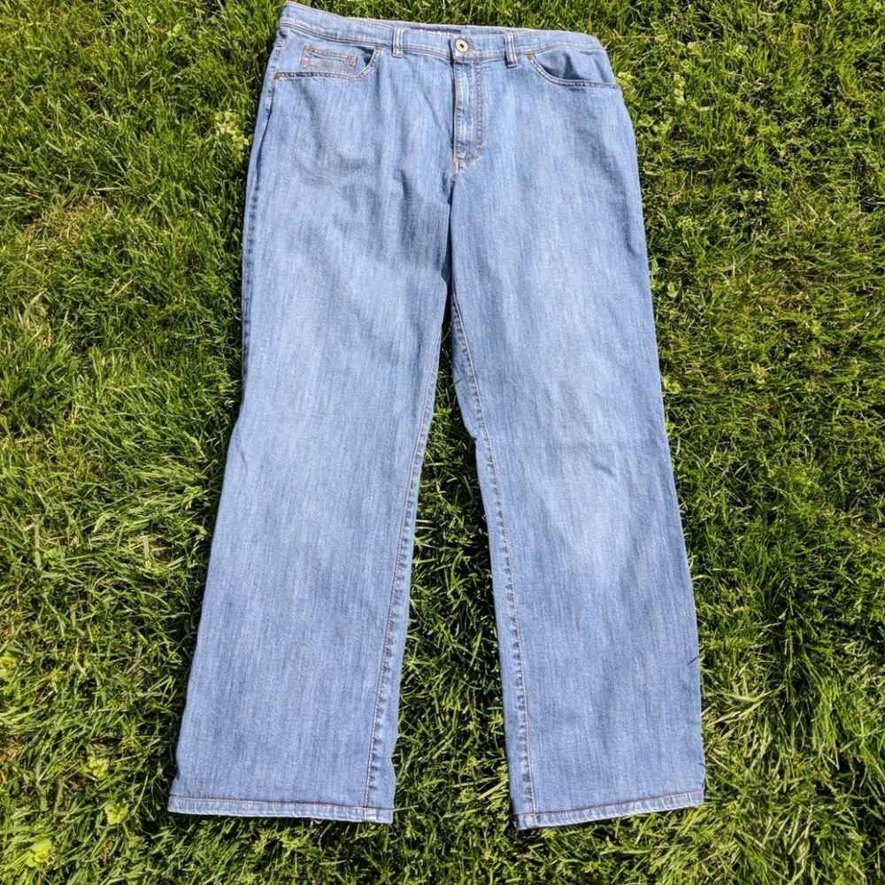 Alberto men's blue denim jeans straight leg 38